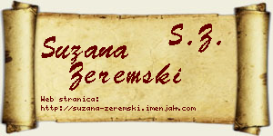 Suzana Zeremski vizit kartica